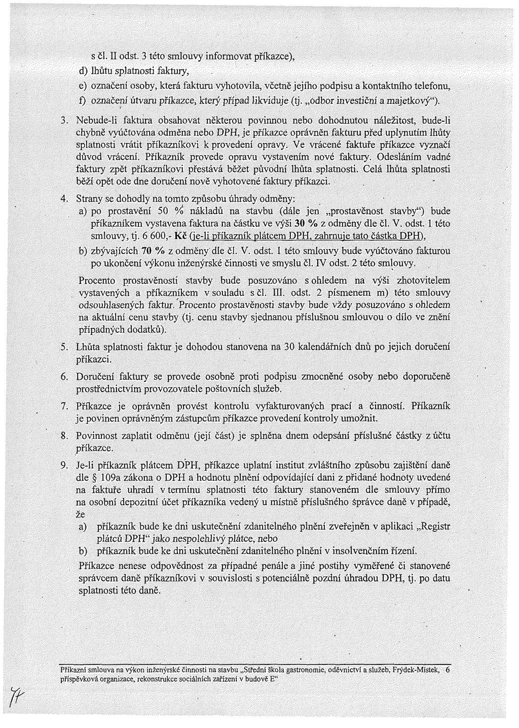s čl. II odst.