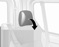 46 Sedadla, zádržné prvky Opěrky hlavy zadních sedadel lze tako sklopit dopředu.