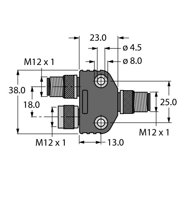 Profibus, zástrčka M12 přímá, SUB-D, 2 m VB2-FSW-FKW- FSW-45 6996009 PROFIBUS-DP Y-kus, M12,