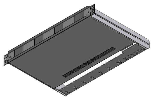 7. Rozvodný panel 19 /1U UZAVŘENÝ VÝSUVNÝ je určen k zabudování jistících, ovládacích, signalizačních a jiných pomocných přístrojů rozvodného systému včetně obvodu ochrany baterií LVD.