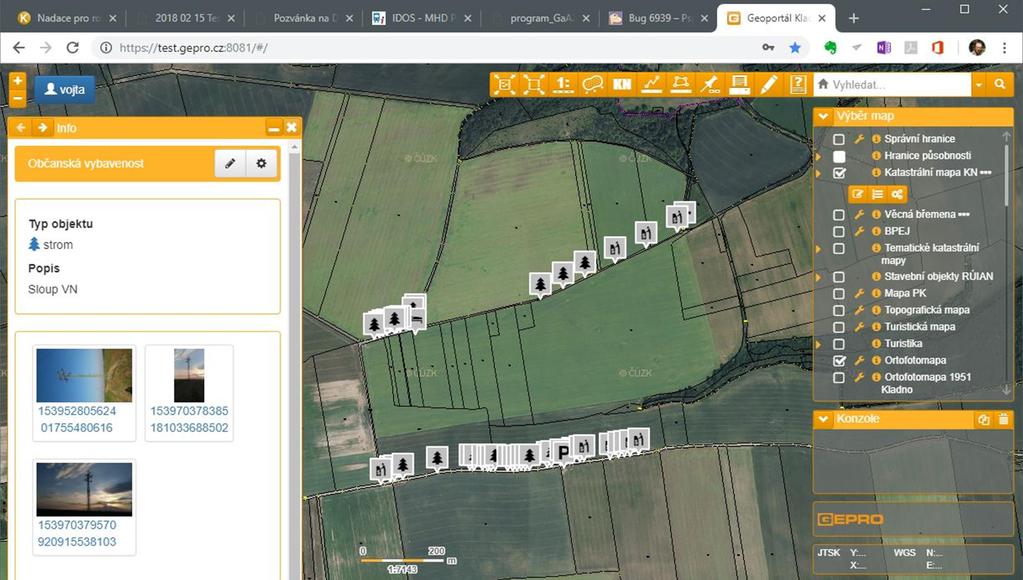 WEBOVÉ PASPORTY V POČÍTAČI I V MOBILU Mapa přístupnosti objektů Mapa dopravy Mapa dřevin Mapa firem Investiční záměry města Kamery Lavičky Městský informační označovací systém Občanská vybavenost