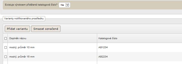 NOTIFIKACE DLE 33 / Katalogové
