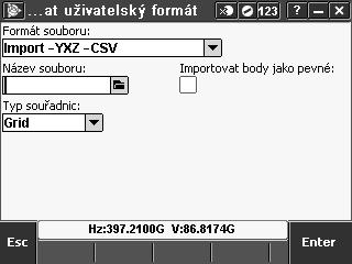 Import bodů v