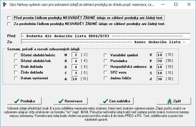 Tyto formuláře si pak může uživatel dále upravovat dle svých požadavků. Nebo mu jej rádi upravíme přímo na míru. Upozornění: Některé údaje při tisku faktury (např.