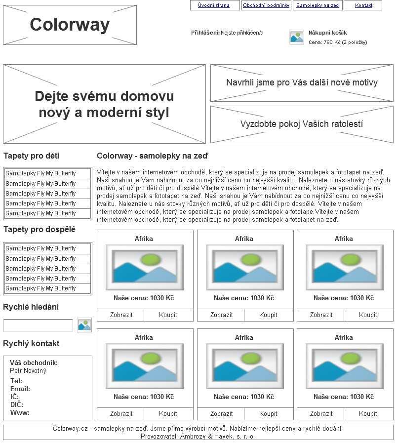 UTB ve Zlíně, Fakulta aplikované informatiky, 2011 54 6.4.3 Grafický návrh Po společné konzultaci a odsouhlasení zadání koncepce a cílů webu je připraven grafický návrh internetového obchodu.