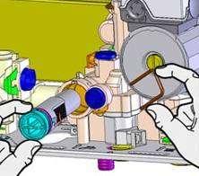 Při odběru vody lze průtok odečíst v parametru 8 25, nebo na konektoru CN14 kontrolovat napětí vytvořené turbínkou : - 0Vdc = bez odběru - 5Vdc =