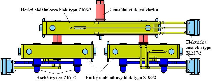 UTB ve Zlíně, Fakulta technologická 74 9 NÁVRH 16 NÁSOBNÉ VSTŘIKOVACÍ FORMY Z ekonomického hlediska je 16 násobná forma navrhnuta stejným způsobem jako 8 násobná s vyuţitím všech potřebných součástí.