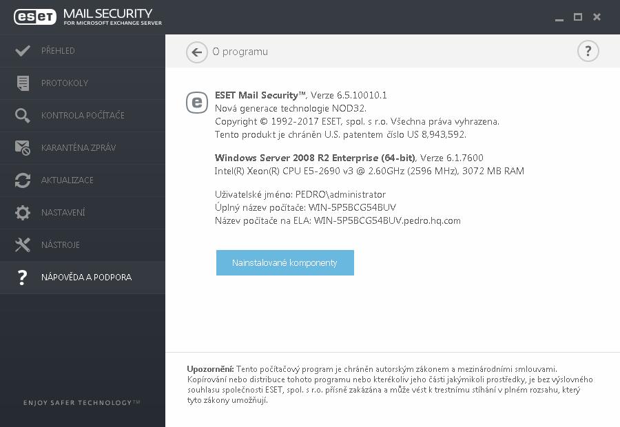3.8.3 ESET Specializovaný čistič Specializovaný čistič je určen k odstranění nejrozšířenějšího škodlivého kódu (Conficker, Sirefef a Necurs) z počítače.