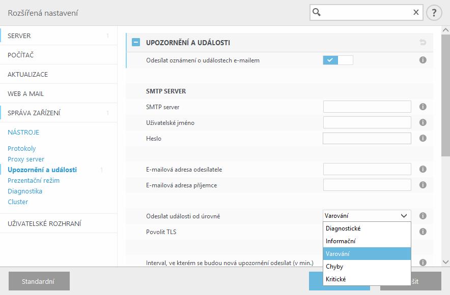 Tímto způsobem není možné získat autentifikační údaje (uživatelské jméno a heslo). Pokud jsou pro přístup k proxy serveru vyžadovány, musíte je zadat ručně.