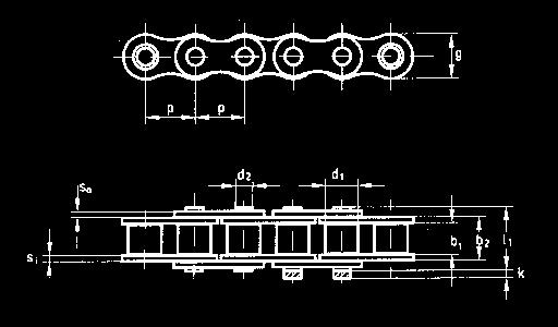 NÁVRH POHONNÉHO ÚSTROJÍ 6.1.5 PARAMETRY ŘETĚZU Zvolený výrobce válečků Rollex CZECH s.r.o. doporučuje řetěz DIN 8187 dle ISO 606-1982 viz literatura [2] str. 5.