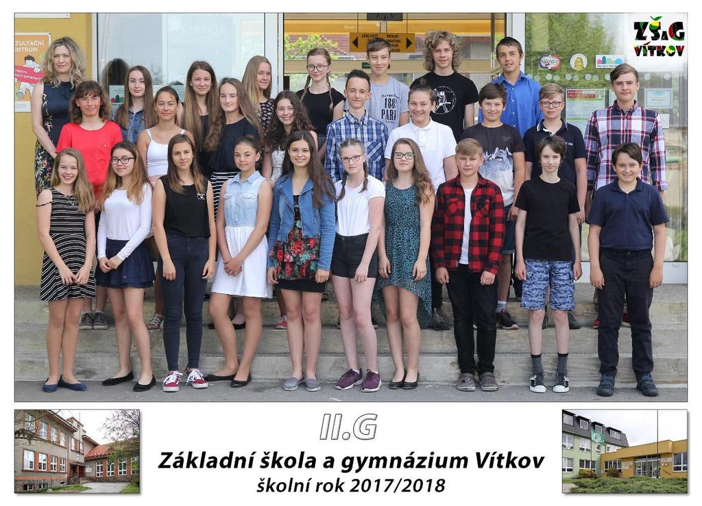 2. G SEKUNDA, třídní učitelka: Mgr. Andrea Mášová 1. Briová Gabriela 2. Drimajová Zdeňka 3. Garner Terry Dominik 4. Haasová Karolína 5. Halamíčková Apolena 6. Charuzová Veronika 7. Chroust Jáchym 8.