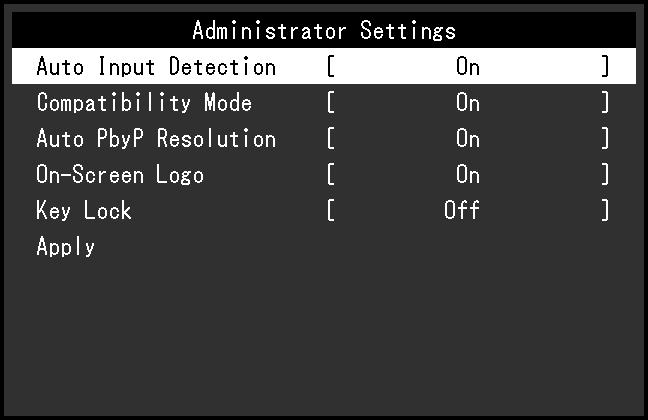 Kapitola 4 Administrator Settings 4-2.