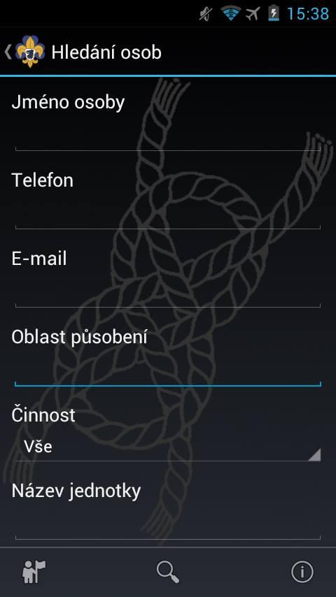 Základem aplikace je komunikace s webovou službou, proto je potřeba provést přihlášení při každém použití aplikace.