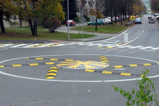 Obr.4 Mini-okružní křižovatka Prostějov 2.