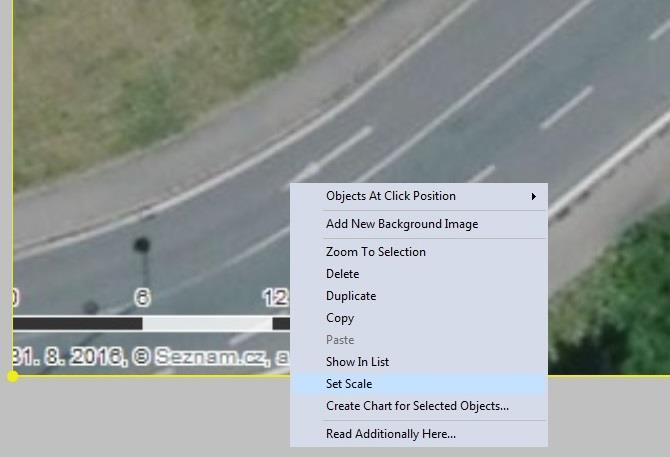 Nahrání vlastní mapy se provede pomocí ikony background image, následně se klikne pravým tlačítkem do pracovní plochy a vložíme