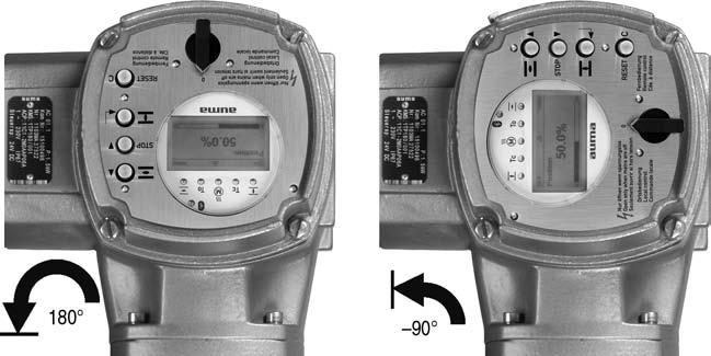 Montáž Obr. 11: Montážní polohy C a D 4.5.1. Změna montážních poloh Nebezpečné napětí! Nebezpečí úrazu elektrickým proudem. Před otevřením odpojte od napětí. Elektrostatický výboj ESD!