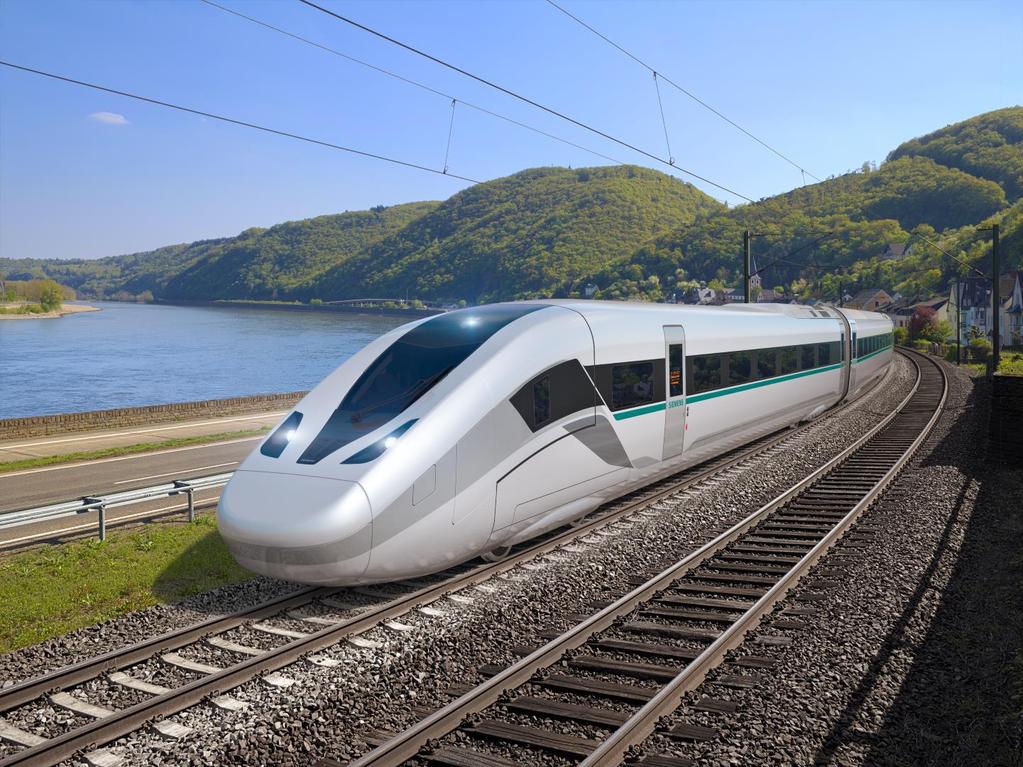 Řešení pro zvýšení výkonnosti a kvality železnic: vysokorychlostní železniční systém Trend technických inovací: Velaro Novo - rychlost 250 až 360 km/h, - zvýšení