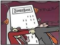 Co je zombie banka? Zombie banka je finanční instituce, která má 1. Price-to-book value ratio < 1 2. Negativní ekonomickou hodnotu 3.