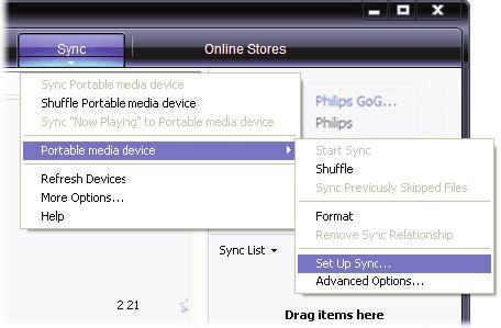 3 Volba a priority automatické synchronizace Pokud Windows Media Player zvolí pro váš přehrávač automatickou synchronizaci, můžete se rozhodnout nesynchronizovat celou vaši knihovnu médií.