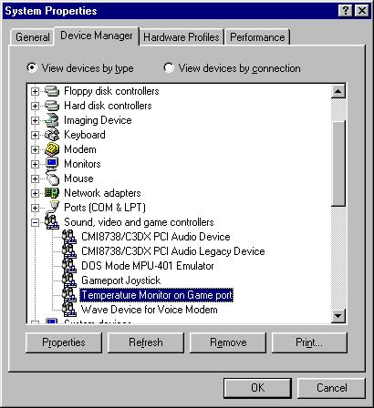 Obslužný program je pro nekomerční použití k dispozici zdarma na stránkách autora (http://cesko.host.sk) Obr. 8. Grafy průběhu teploty měřené čtyřmi senzory v bytě na stole v souboru GamePortTemp.