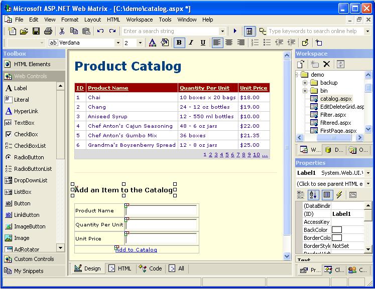 MICROSOFT WEBMATRIX zdarma!