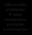 (určuje jako celek) mají relativní část (určuje relativní adresu uzlu v rámci sítě) IANA s tím souvisí i celý systém distribuce adres centrální přidělovatel (IANA, Assigned Numbers Authority), RIR