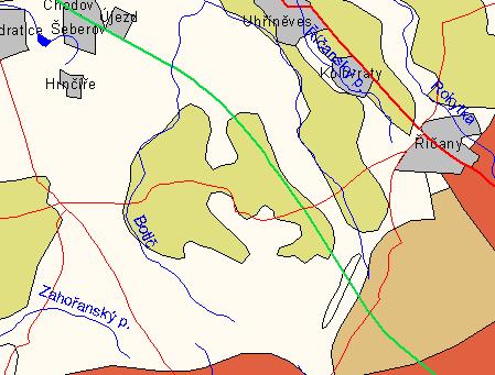 Část C Údaje o stavu životného prostředí v dotčeném území Dle Atlasu map České republiky GEOČR 500, mapy radonového rizika, je zájmové území v přechodné kategorii radonového rizika (nízká - střední)