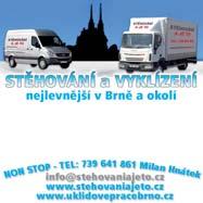 cz ( 774 242 222 Prodej rodinného domu 260 m² Moravany okres Brno-venkov 1746727 STĚHOVÁNÍ VYKLIZENÍ UKLÍZENÍ - byty, RD, firmy, výměny, dílny, piana, klavíry, trezory - všeho s likvidací odpadu,