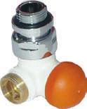 G /2"- 8000 4 S 7634 4 Herz-TS-axiální ventil-design-bílý termostatický ventil, bílý. Připojení potrubí vnějším závitem s konusem.