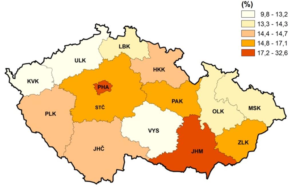 Vysokoškolský diplom vlastnila téměř třetina obyvatel, na středoškolské vzdělání s maturitou dosáhlo téměř 40 % osob starších 15 let.