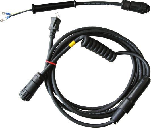 Náhradní kabel s otočným kontaktem Otočný kontakt brání překroucení kabelu. Pro všechny stroje RA a PS s třídou ochrany II. NÁZEV PROVEDENÍ DÉLKA KABELU OBJ. Č.