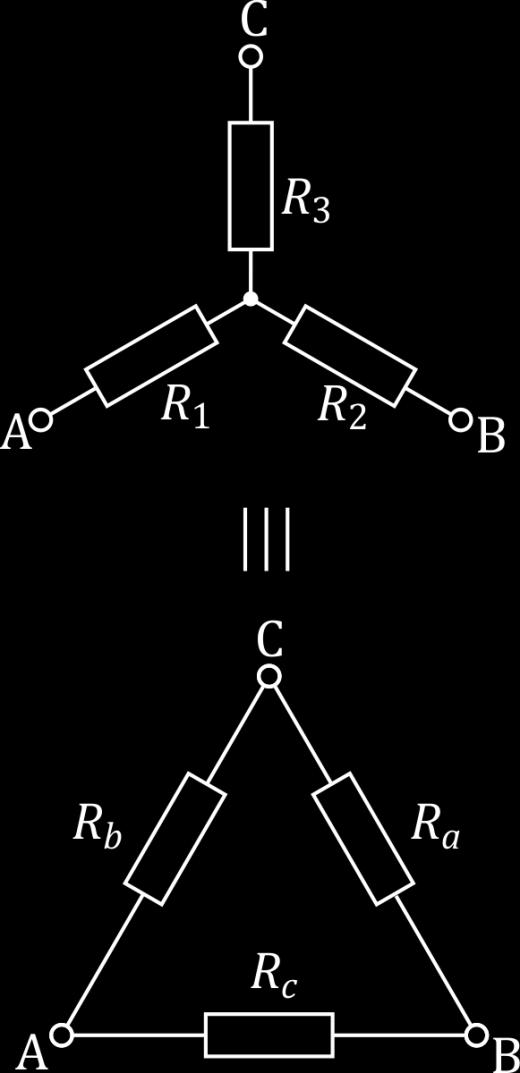 transfigurace pro vyvážený obvod R a = R b = R c =