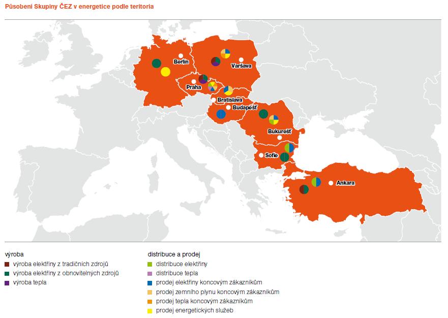 Představení Skupiny ČEZ Skupina ČEZ je integrovaným energetickým seskupením působícím v zemích západní, střední a jihovýchodní Evropy s centrálou v České republice.