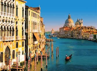 den: příjezd do Punta Sabbione, plavba lodí do Benátek, pěší procházka s průvodcem: Canal Grande, Ponte Rialto, kostel Santa Maria della Salute, sv.