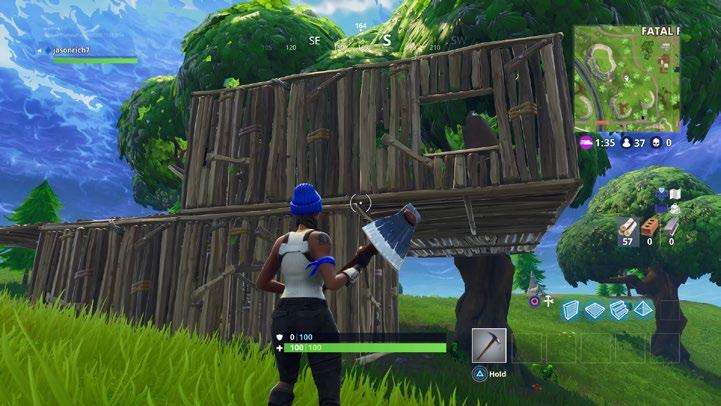 12 FORTNITE Zdroje, které se vám podařilo nashromáždit ze stromů, kamenných uskupení, opuštěných vozidel a dalších objektů využijte ke stavbě pevností a další konstrukcí, které vás ochrání a