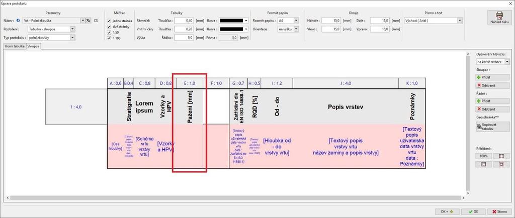 Vypneme orámovaní, změníme barvu pozadí a vlastnosti textu