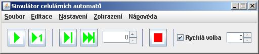 Příloha 7. Popis a návod k použití programu CASimulator2D Tento simulátor je implementován v jazyce Java ve verzi Java SE 1.6.0 update 20.