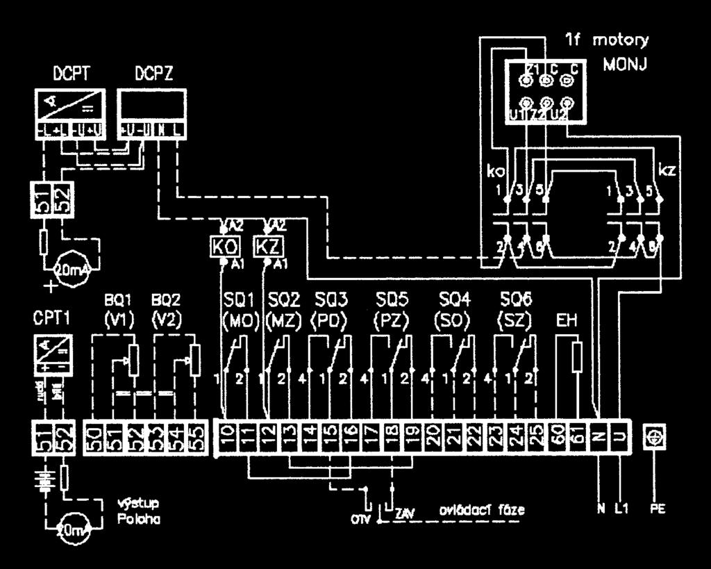 stykači a BMO PM0914E 1f motor DCPT DCPZ BMO SA2 OTV/ZAV SA1 M/D CPT 1Az
