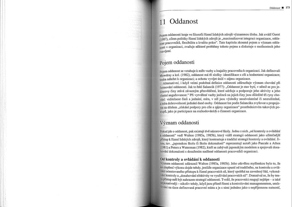 oddanosti hraje ve filozofii fizeni lidskfch zdrojii vfznarnnou filohu.
