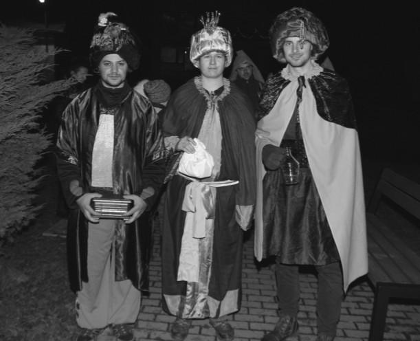 Plesník, A. Kraus P. Valdes, S. Ondris, T. Kučera A. Maštera ml. se přišli narozenému Ježíšku poklonit a odevzdat dary.