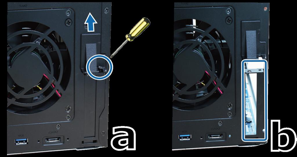 c Dotáhněte disk SSD šroubem.