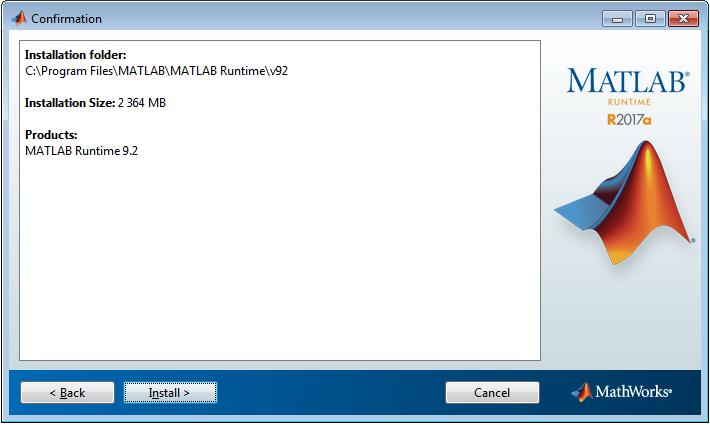 B.1. Instalace knihovny a programu Obr. B.13: Instalace 1 Obr. B.14: Instalace 2 Obr. B.15: Instalace 3 Obr. B.16: Instalace 4 B.1.2 Obr. B.17: Instalace 5 Obr. B.18: Instalace 6 Uživatel programu má nainstalované prostředí MATLAB R2017a Program IDP 1.