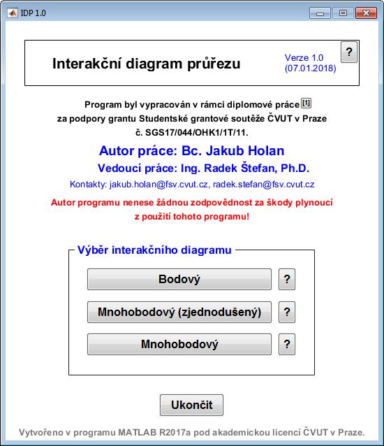 B. Manuál k programu IDP 1.0 B.2 Spuštění programu a výběr typu interakčního diagramu Program IDP 1.0 se spustí otevřením souboru, umístěného na CD-ROMu.
