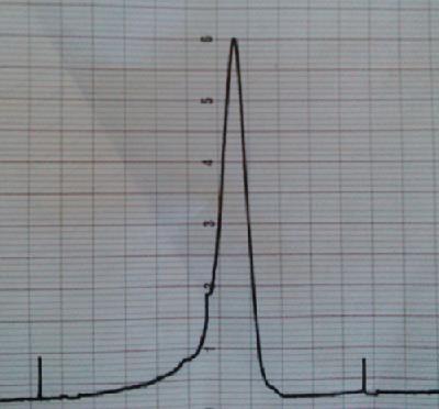 5.5 Purifikace pdna kapalinovou chromatografií kolonou Biospher Jako mobilní fáze byl použit pufr 20mM Tris-HCl, 1 mm EDTA, ph 7,8.