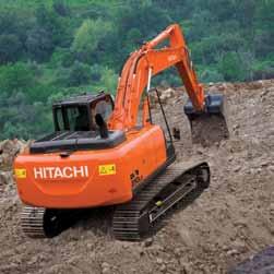 Řada ZAXIS 210 je vybavena tlumičem výfuku s filtrem částic pro odfiltrování škodlivin z výfukových plynů. Ty automaticky spálí díky oxidačnímu katalyzátoru, jakož i regulaci teploty výfukových plynů.