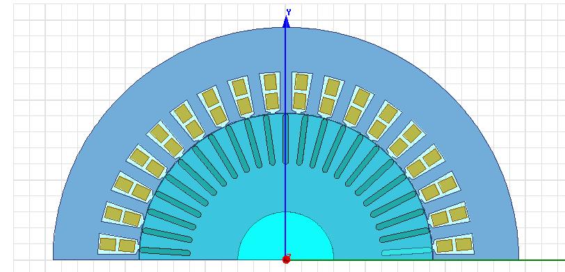 Obr. 29: Poloviční 2D model vyexportovaný z expertního modulu