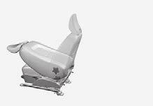 Posuňte sedadlo dopředu tak, aby opěrka hlavy byla zajištěná pod schránkou v přístrojové desce. Vrácení do původní polohy se provádí v opačném pořadí.