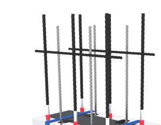 Atikový izolační nosník TiP A Základní specifikace Nosníky jsou standartně dodávány pro tloušťky desek 160 ~ 250mm Tepelně izolační vrstva je tloušťky 80 mm z grafi tového EPS, opatřená nahoře i dole