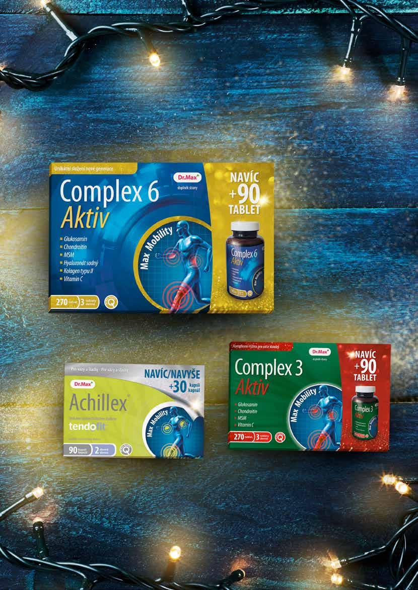 Dopřejte sobě i svým blízkým komplexní péči o klouby, vazy a šlachy COMPLEX 6 AKTIV 180+90 tbl.