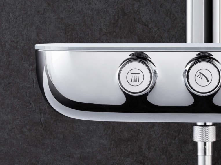 DOKONALOST NA PRVNÍ POHLED GROHE SMARTCONTROL NÁSTĚNNÝ Možná už dlouho sníte o tom, že vaši současnou sprchu přeměníte na uvolňující oázu sprchování.
